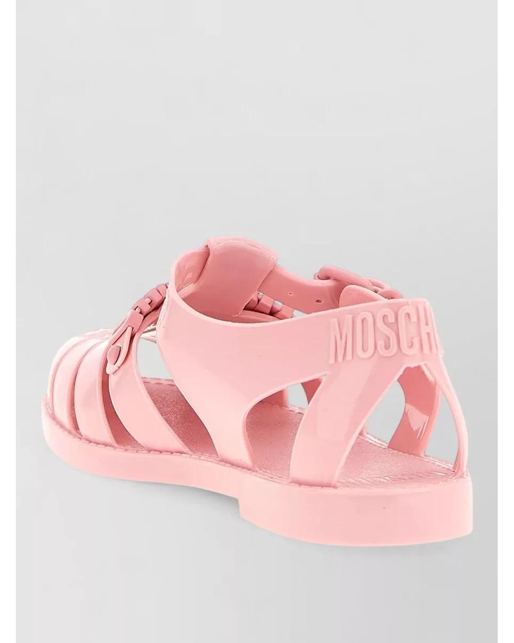 Moschino Pink Pvc Jelly Sandals