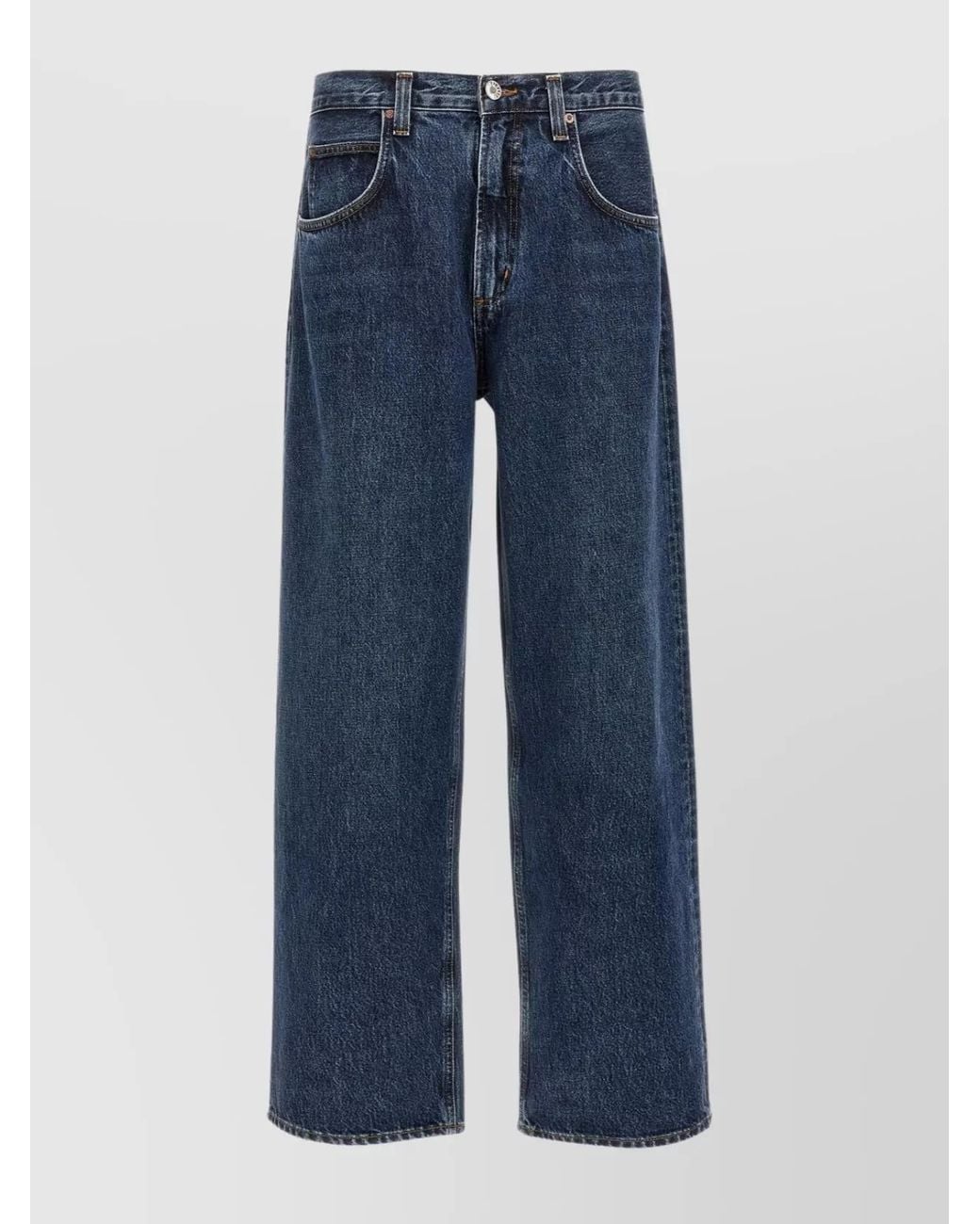 Agolde Blue Denim Wide-Leg Jeans for men