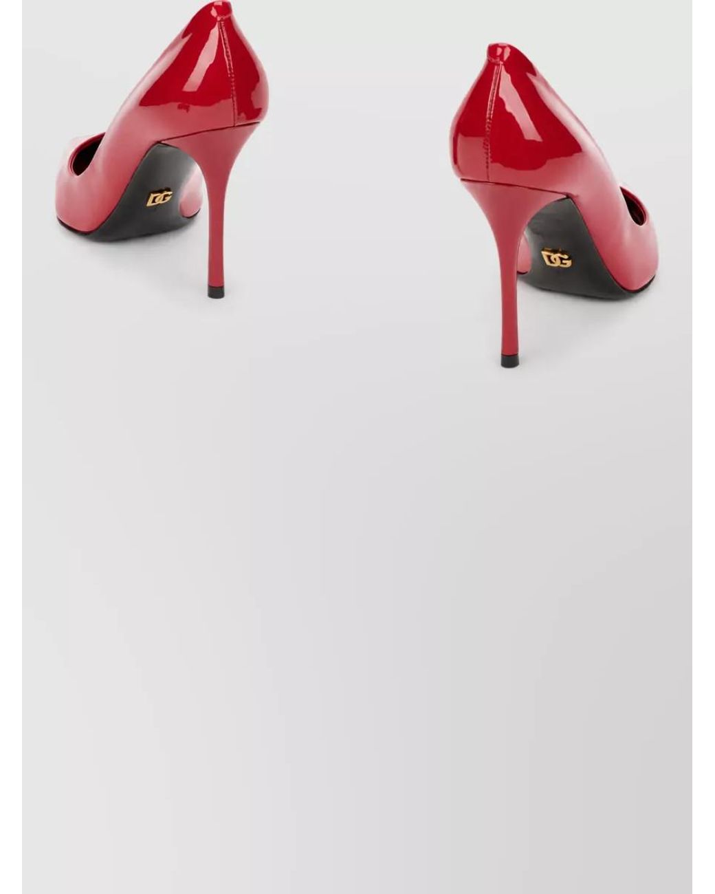 Dolce & Gabbana Red Patent Leather Pointed-Toe High-Heel Pumps