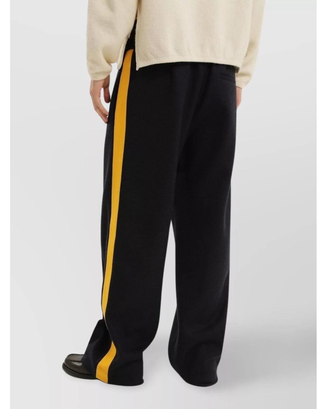 1989 STUDIO Black Wide-Leg Trousers for men