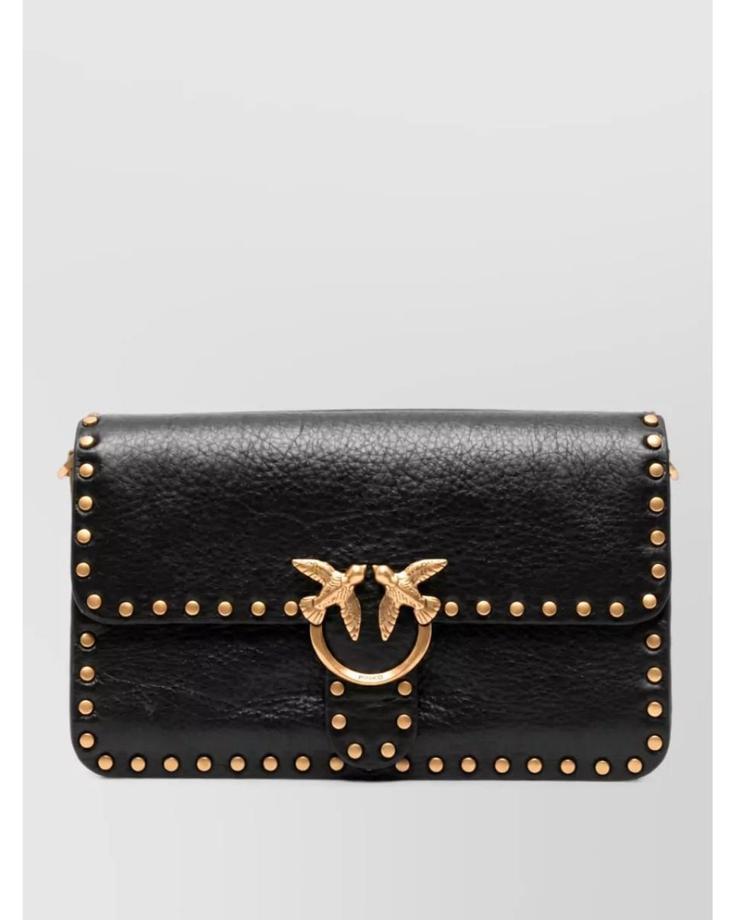 Pinko Black Love Bag Leather Shoulder Bag