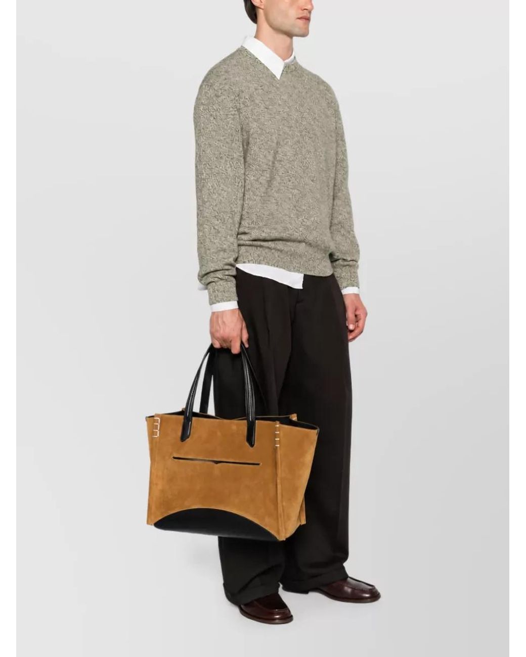 J.W. Anderson Brown Loafer Bag Suede And Leather Tote Bag