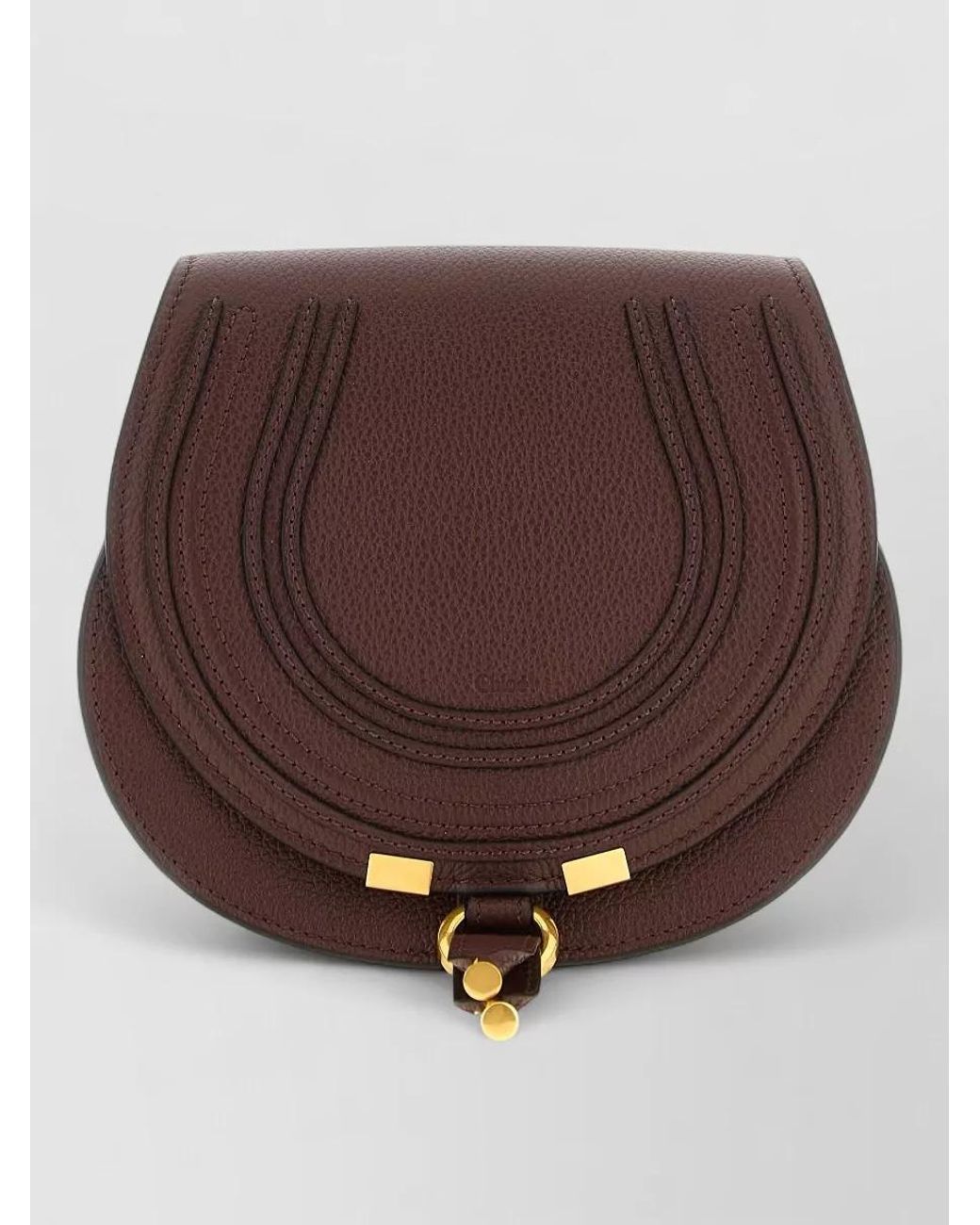 Chloé Brown Marcie Small Leather Shoulder Bag