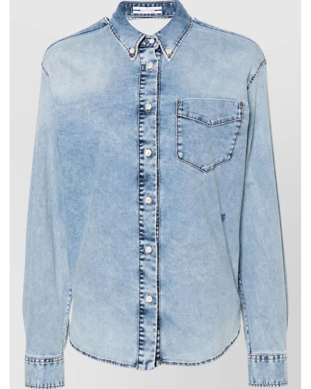 Jacob Cohen Blue Cutout Denim Shirt