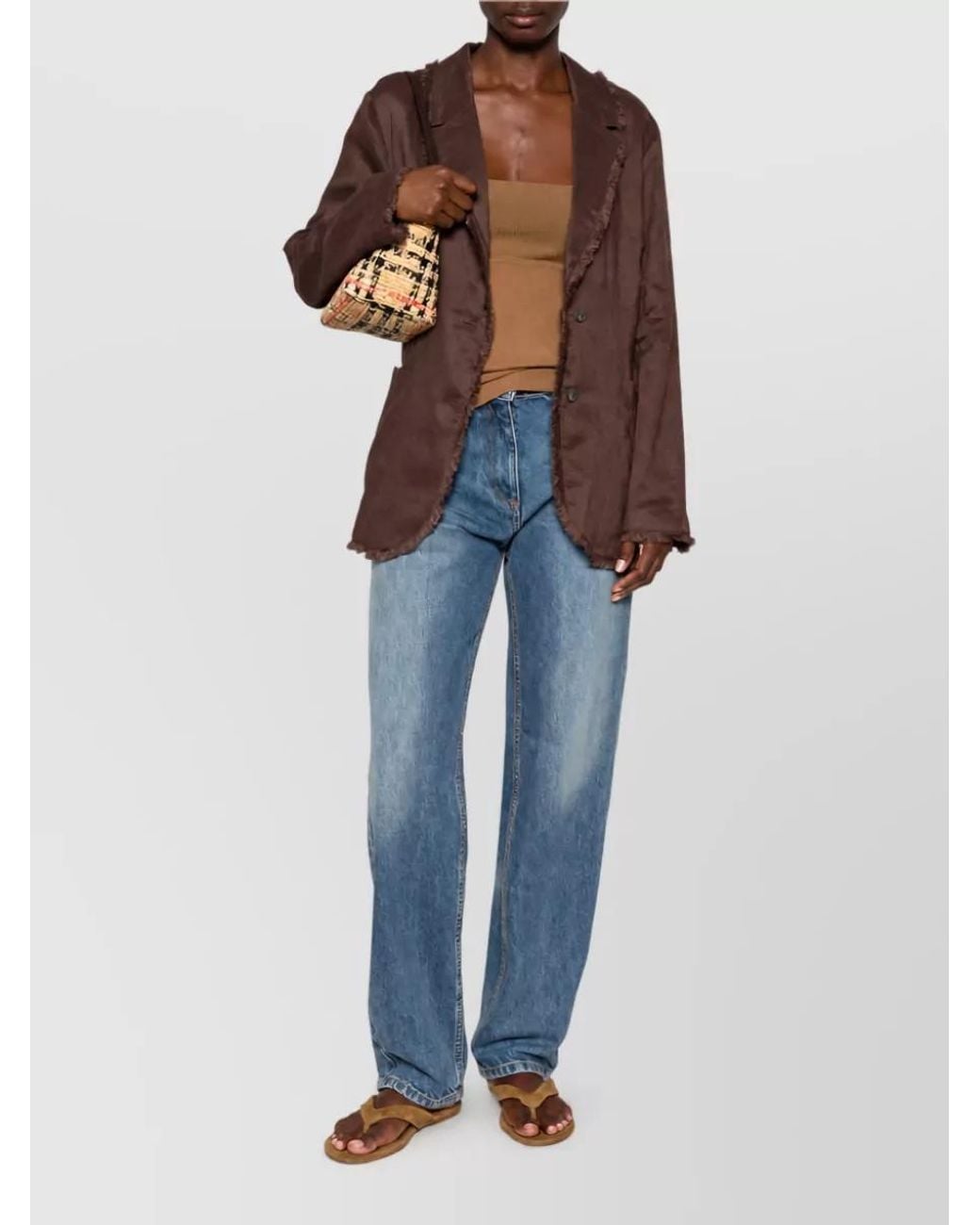 P.A.R.O.S.H. Brown Linen Coat