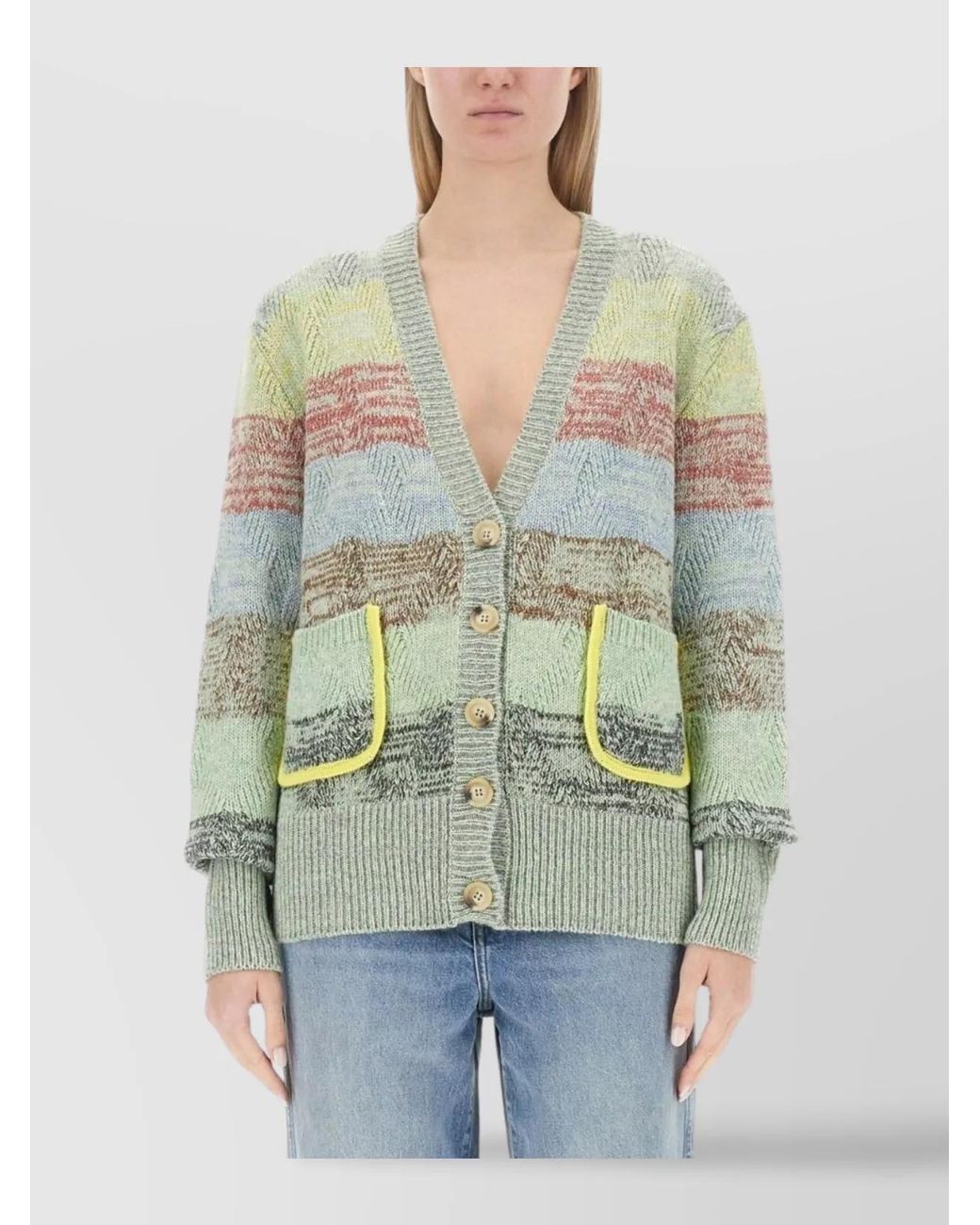 Cormio Green Wool Oversized Cardigan