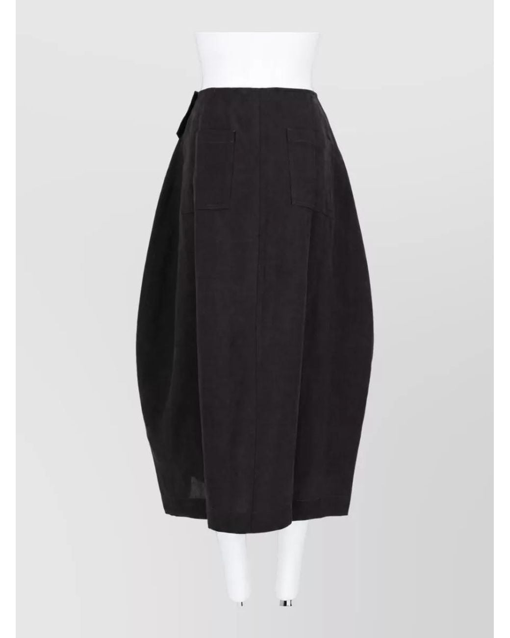 Studio Nicholson Black High-Waisted Skirt
