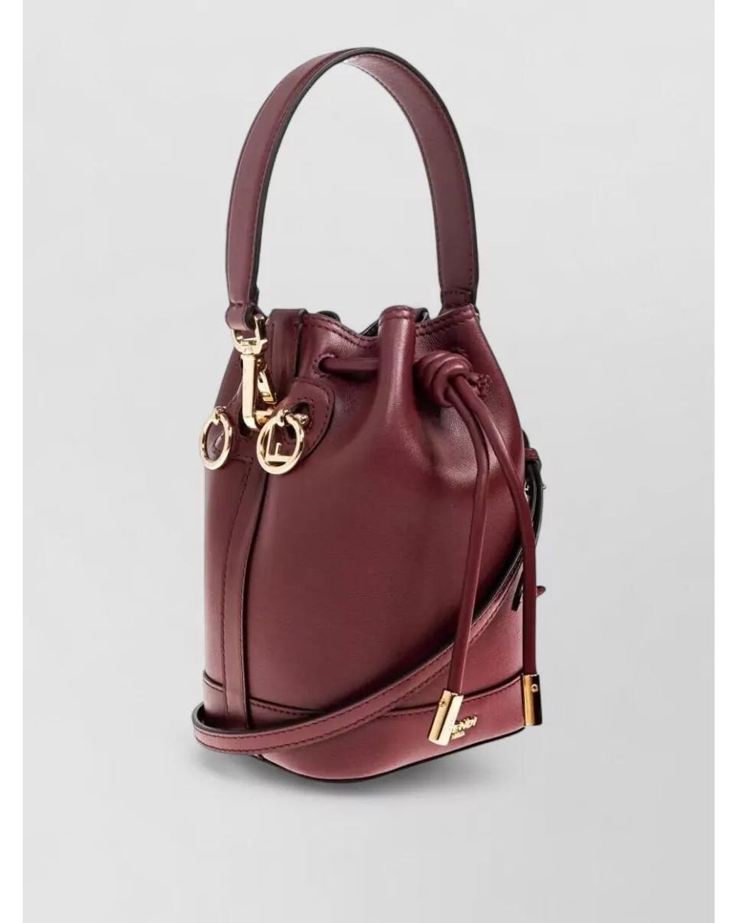 Fendi Purple Mon Tresor Mini Leather Bucket Bag
