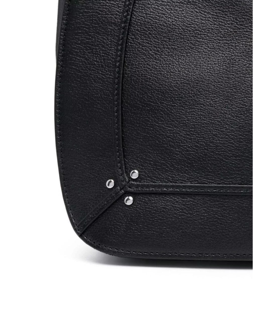 Jérôme Dreyfuss Black Leather Studded Shoulder Bag