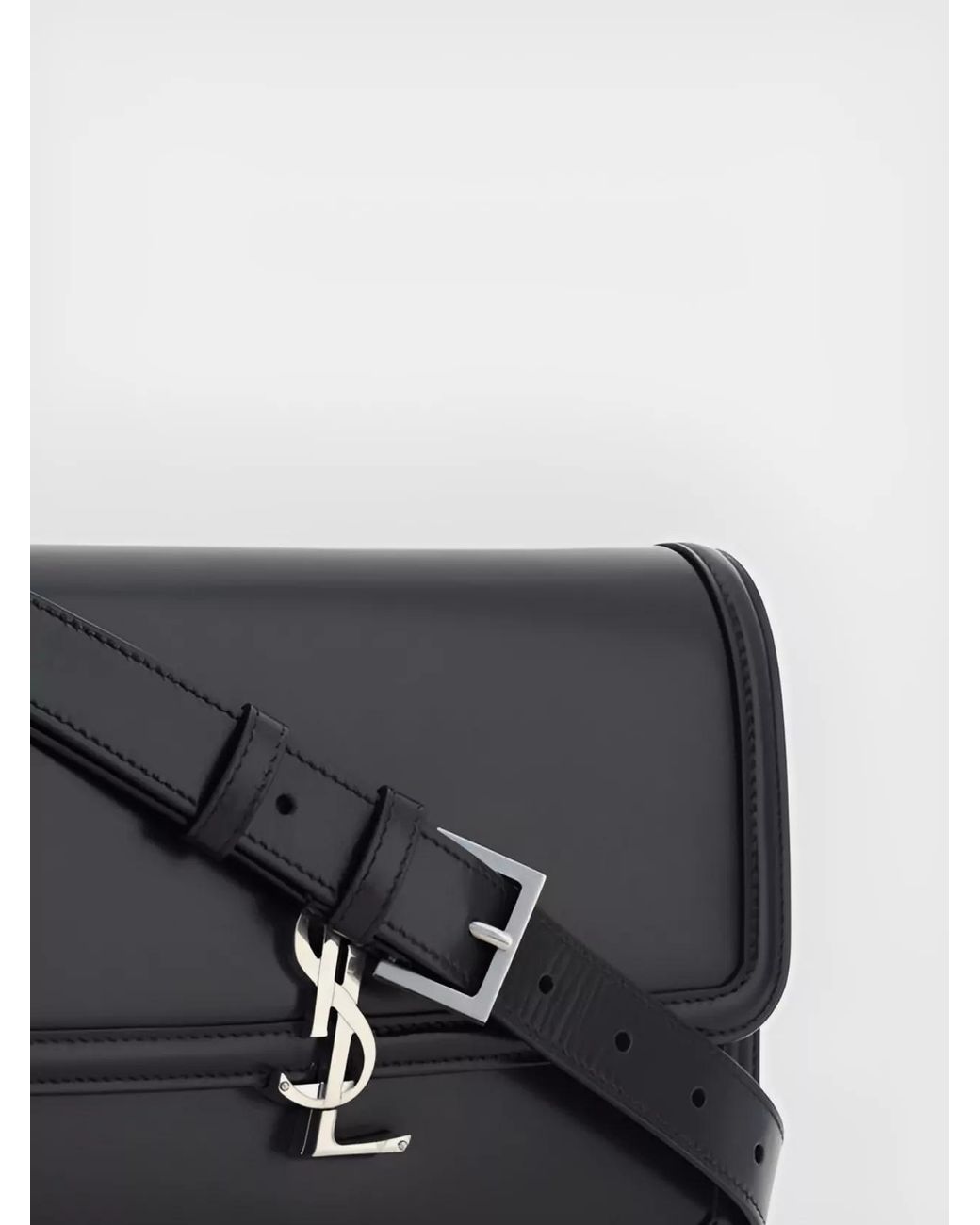 Saint Laurent Blue Leather Solferino Crossbody Bag for men