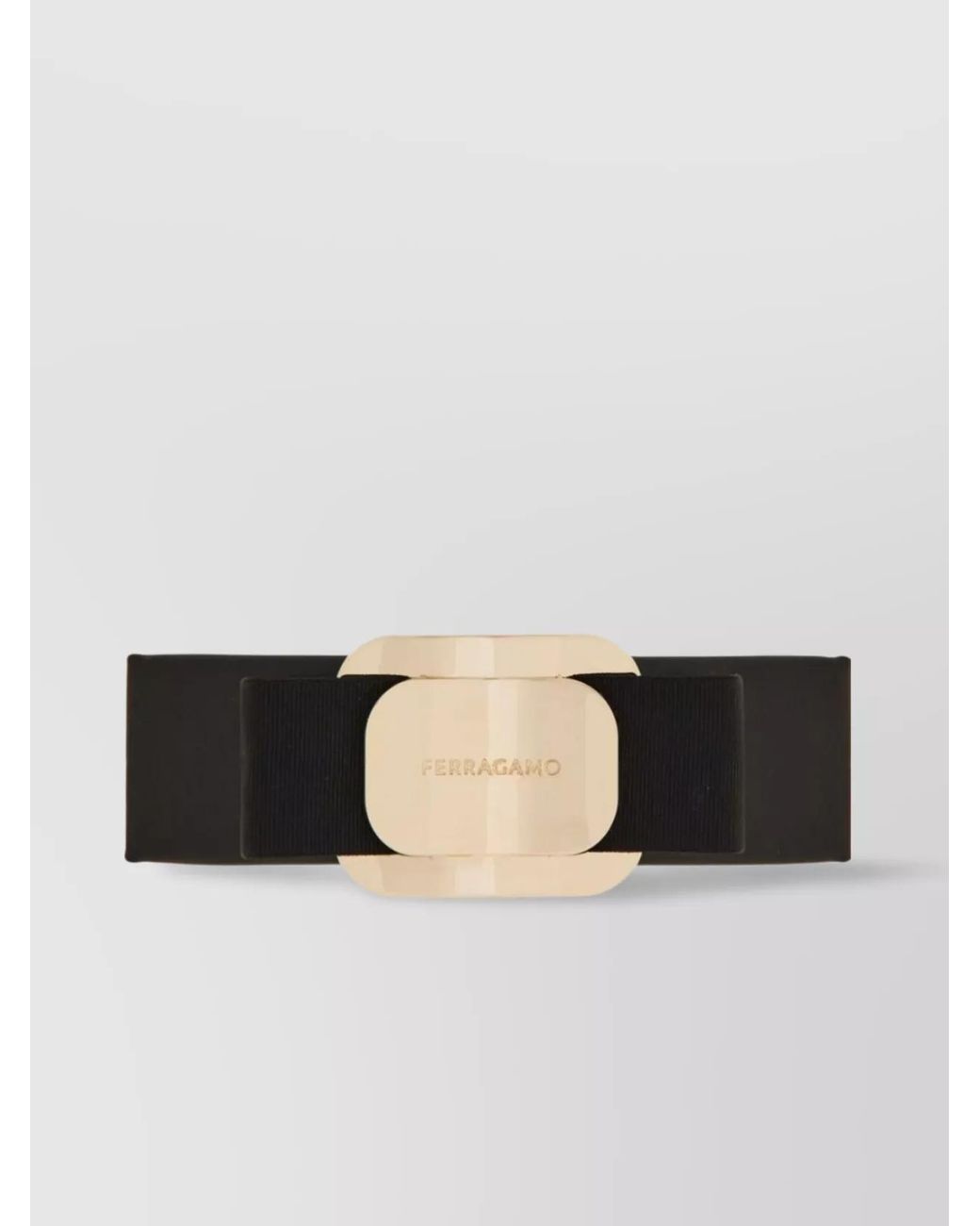 Ferragamo Black Silk Bow Hair Clip