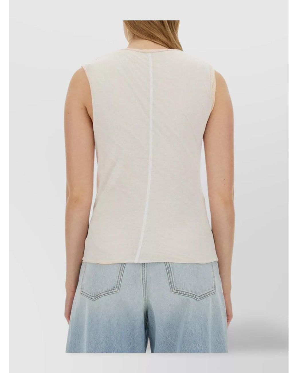 Sportmax Blue Cotton Tank Top