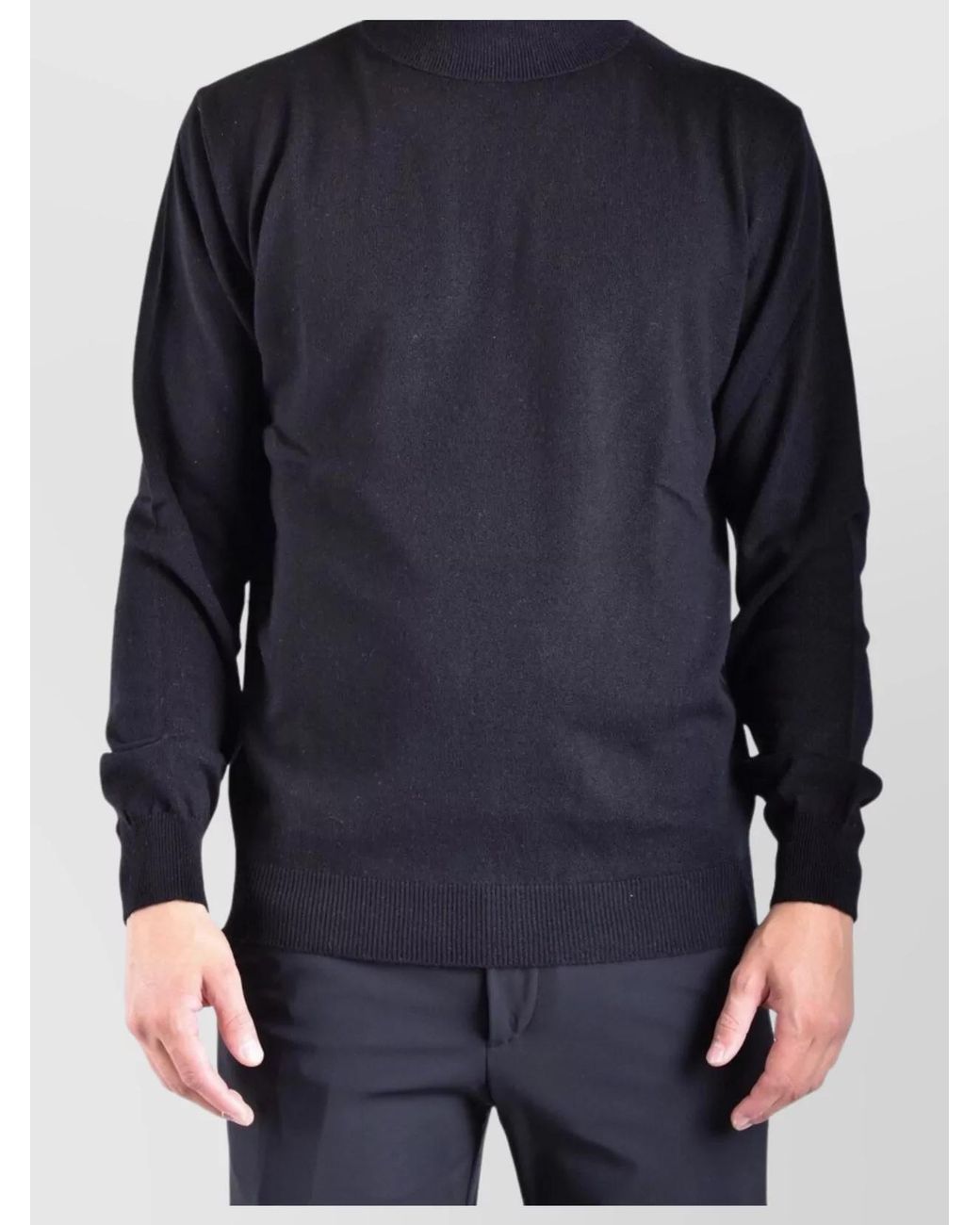 Dondup Black Cashmere Wool Jumper for men