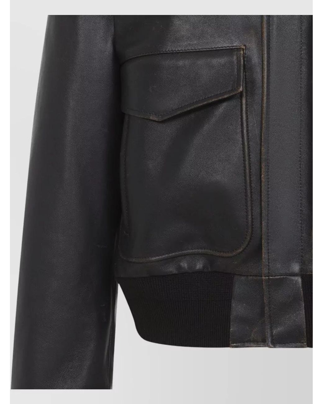 Jil Sander Black Leather Blouson for men