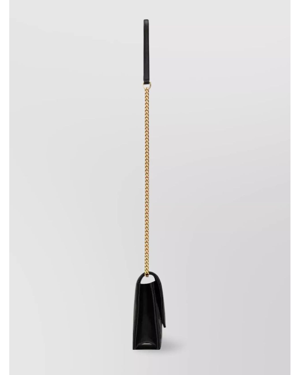Saint Laurent White Cassandre Lambskin Wallet On Chain