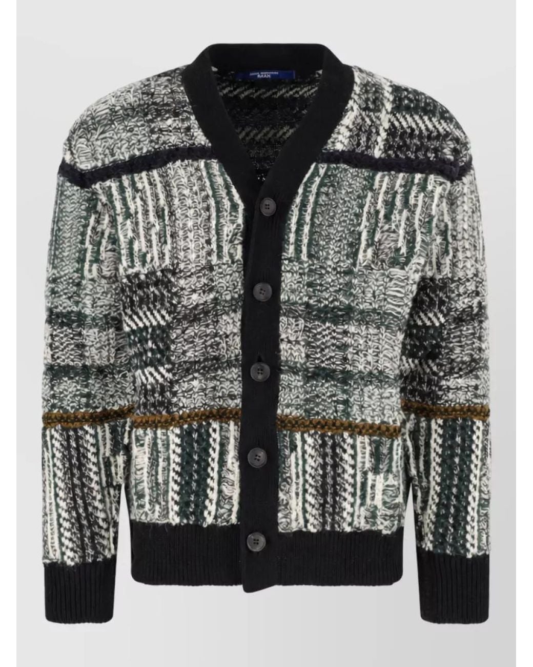 Junya Watanabe Black Cotton Wool Crewneck Jacket for men