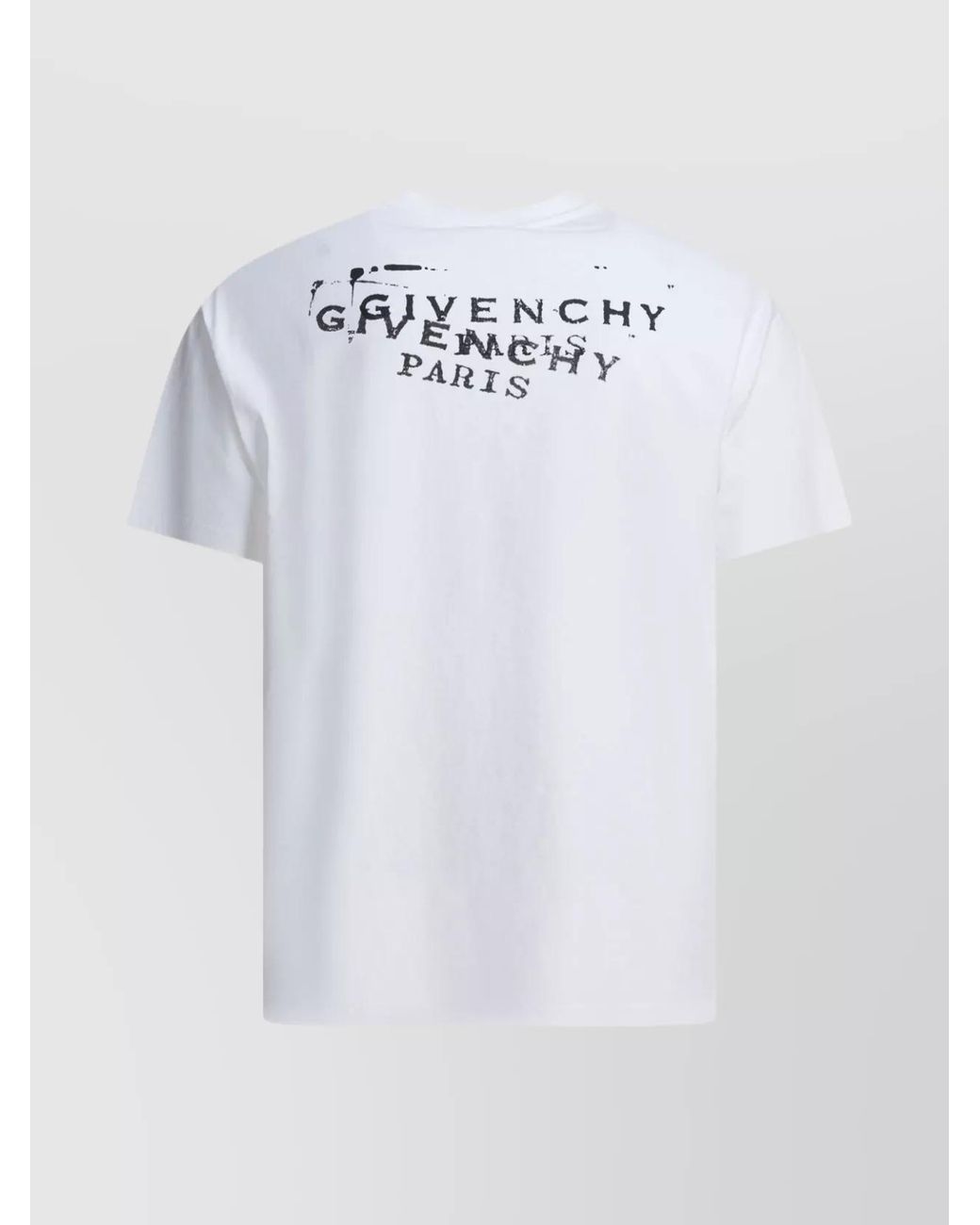 Givenchy White Cotton Regular-Fit Logo-Print T-Shirt for men