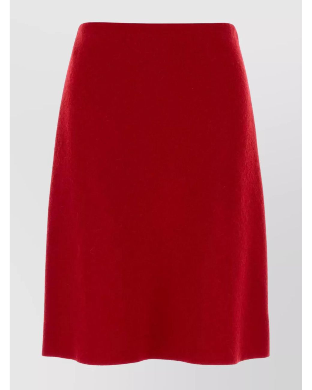 Miu Miu Red Flannel Skirt