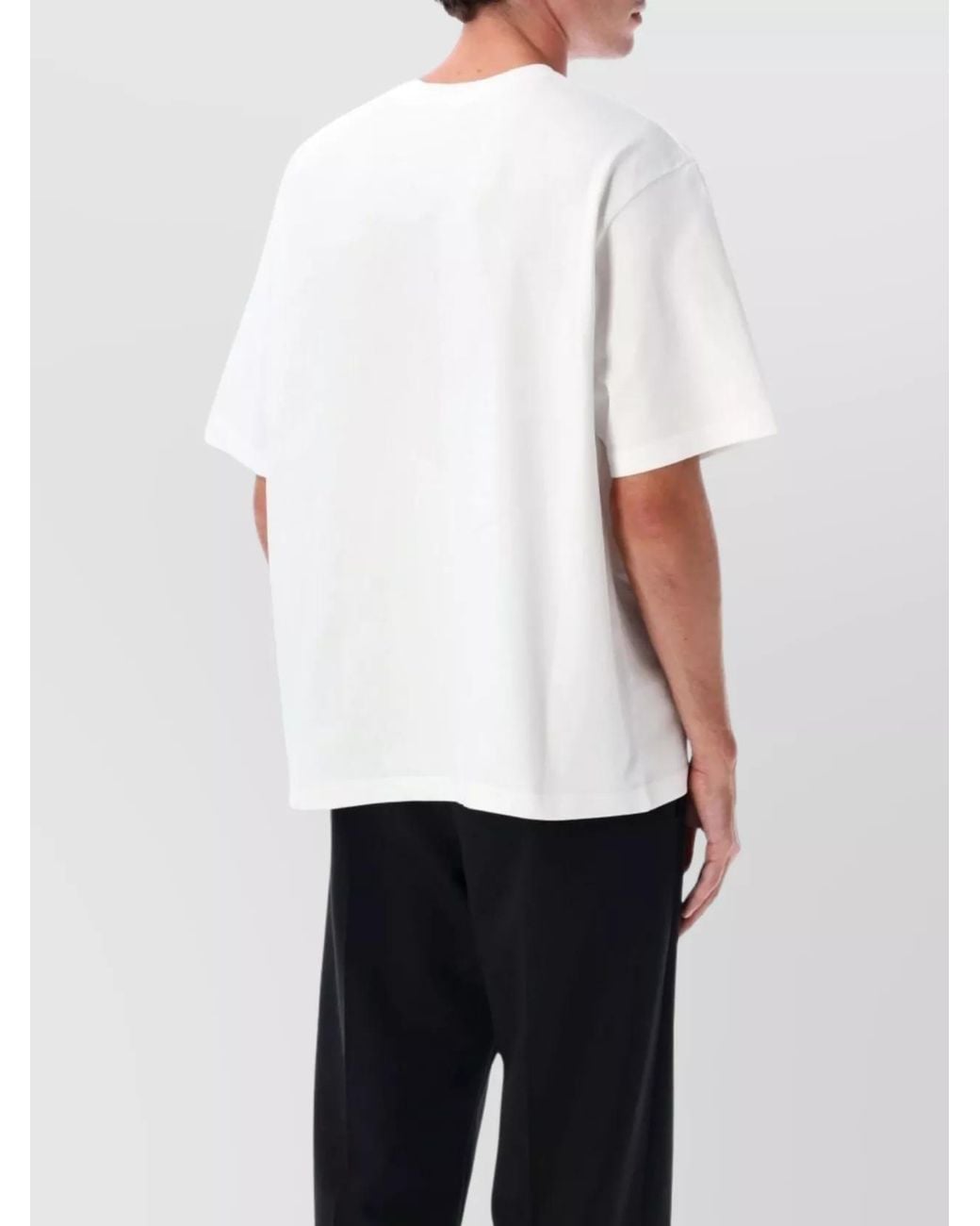 Casablanca White Organic Cotton Floral Print Oversized T-Shirt for men