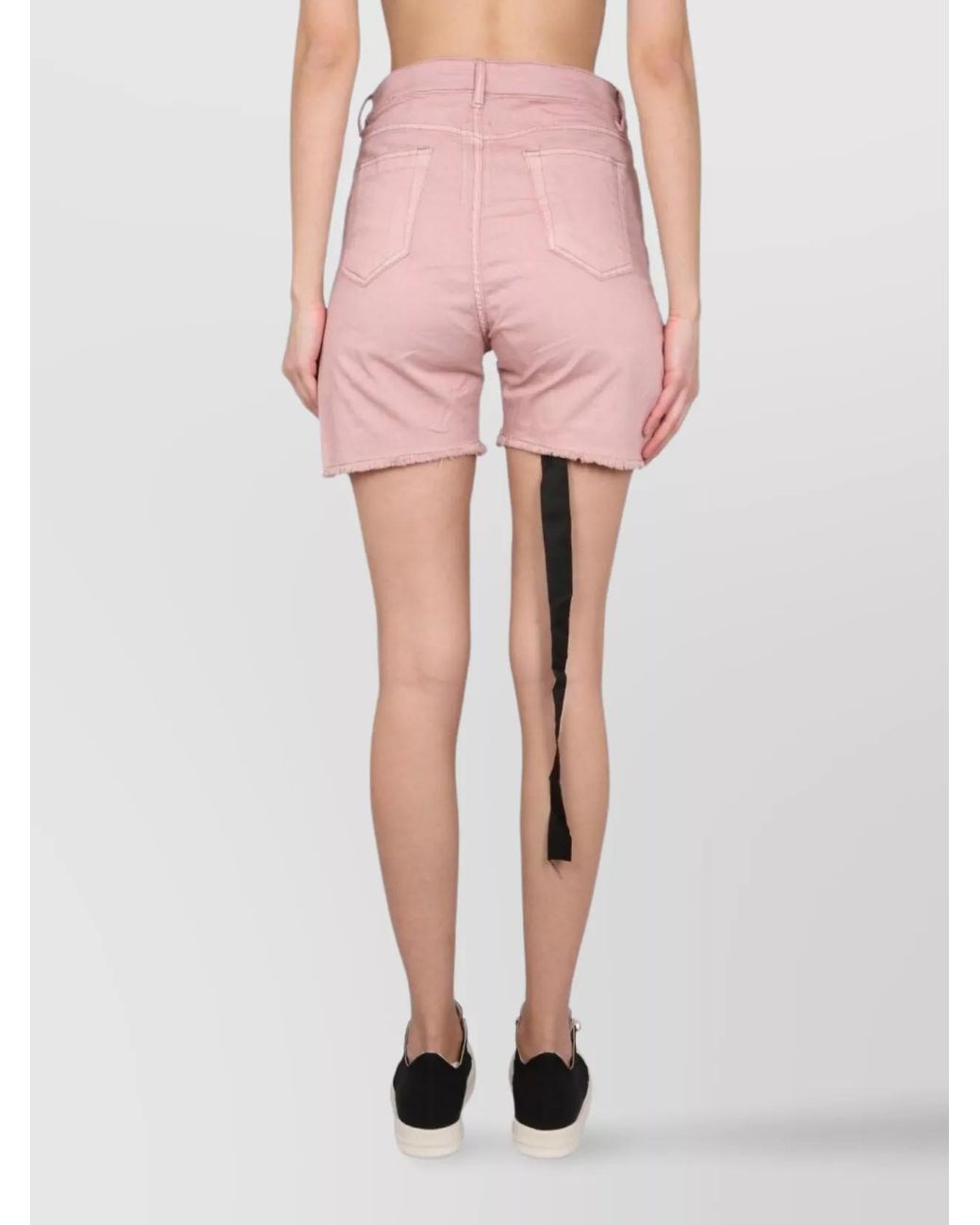 Rick Owens Pink Denim Knee-Length Shorts
