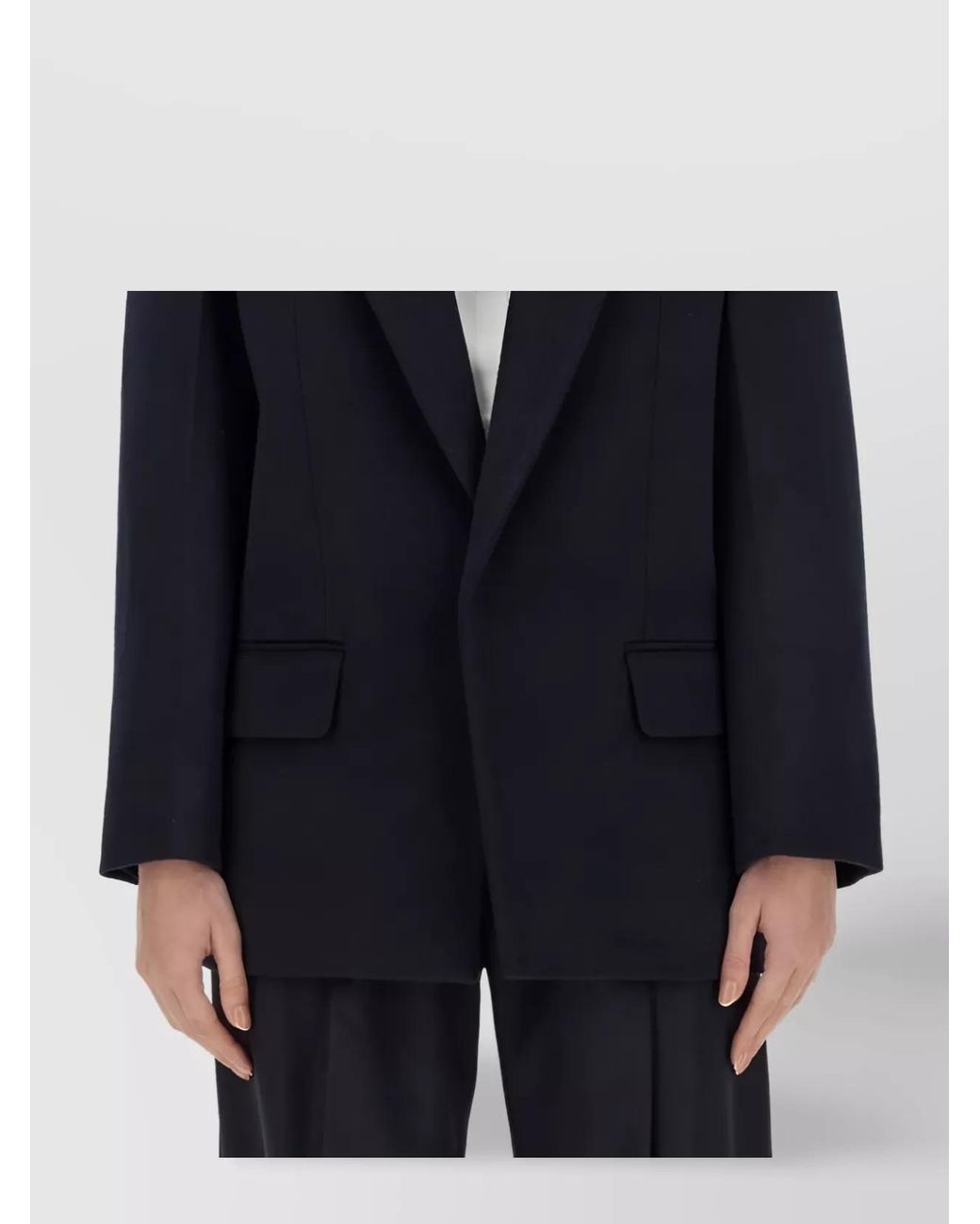 Victoria Beckham Black Cashmere Oversized Blazer