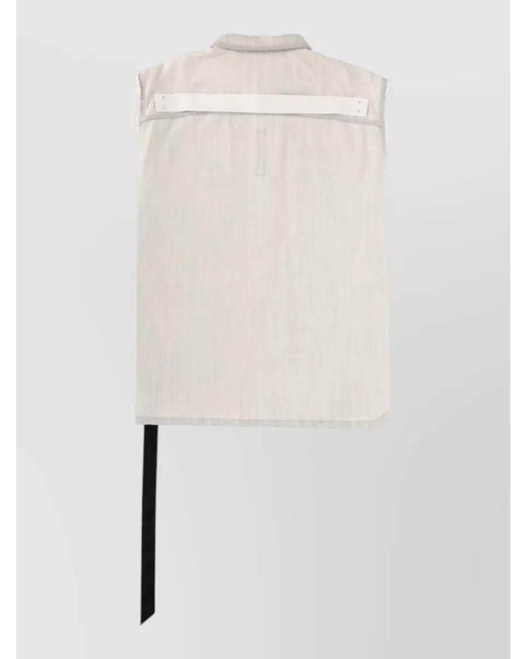 Rick Owens Natural Denim Vest for men