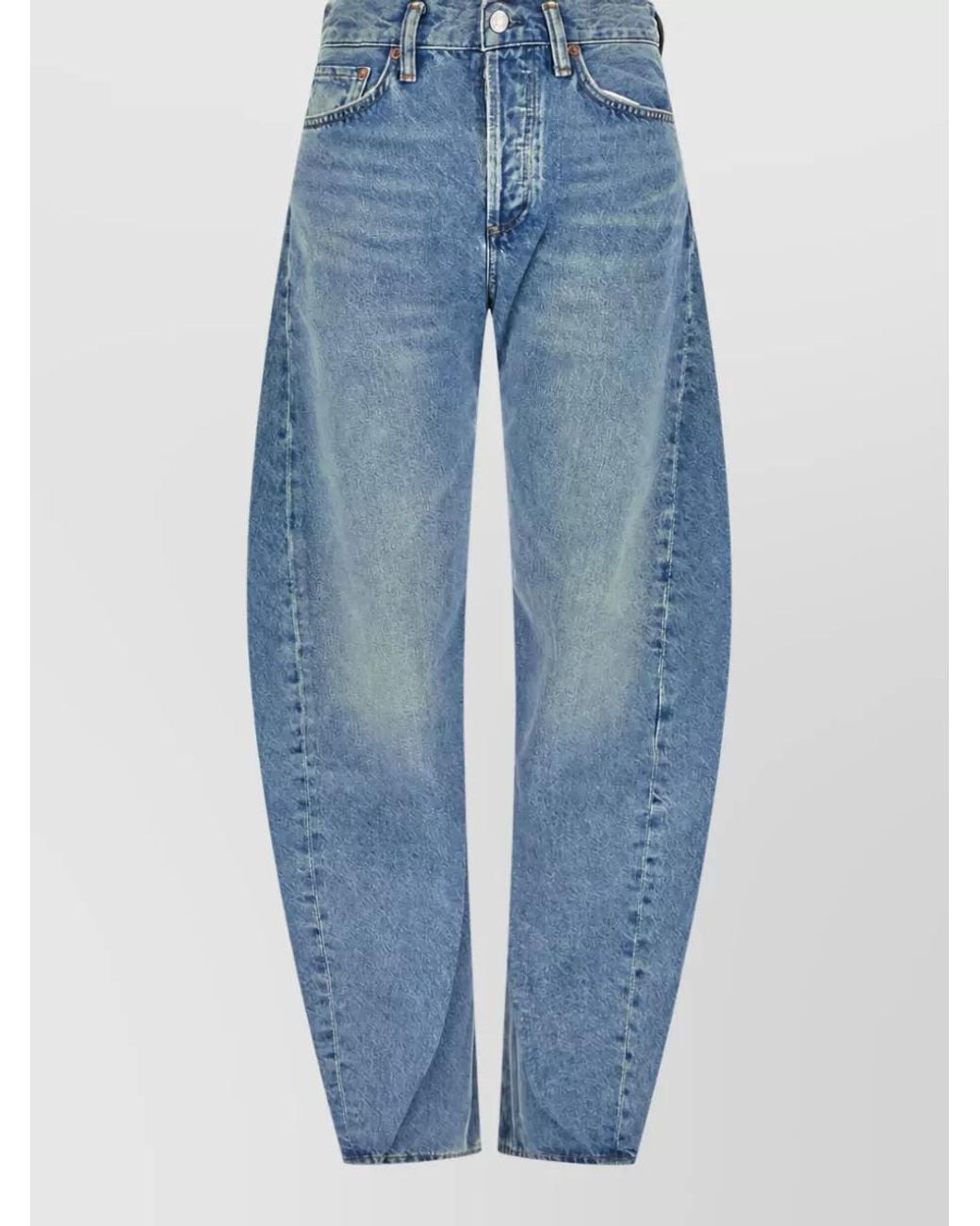 Agolde Blue Denim Wide-Leg Jeans