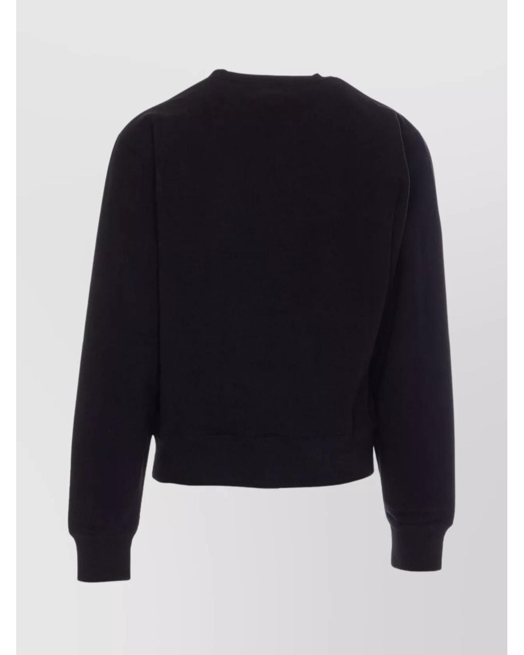 Saint Laurent Black Cotton Logo-Embroidered Sweatshirt for men