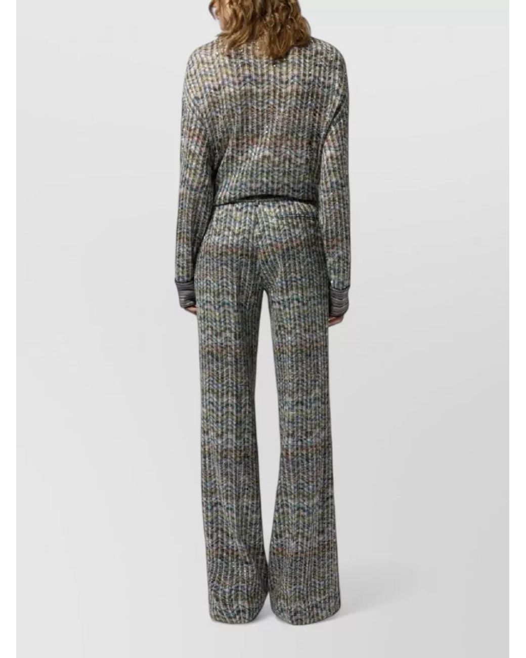 Missoni Gray Straight-Leg Trousers