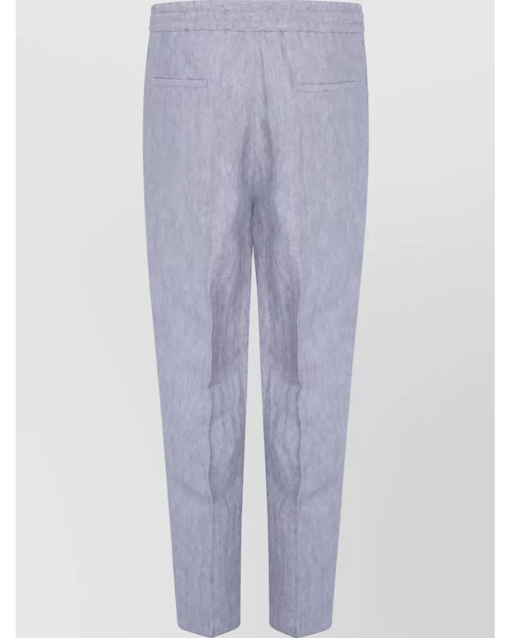 Brunello Cucinelli Blue Linen Chino Shorts for men