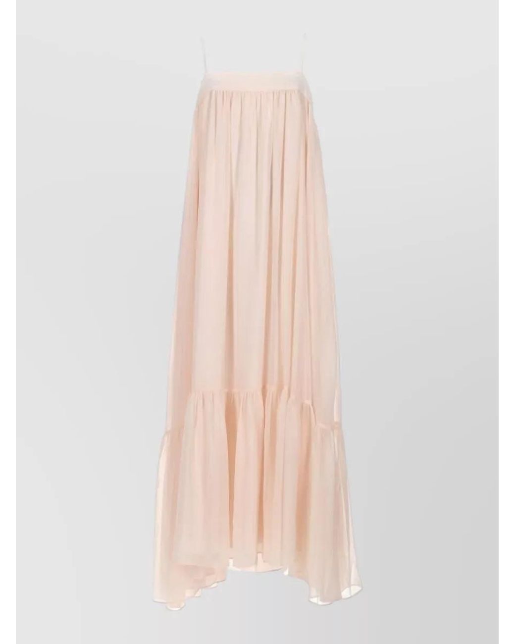 ROTATE BIRGER CHRISTENSEN White Chiffon Midi Dress