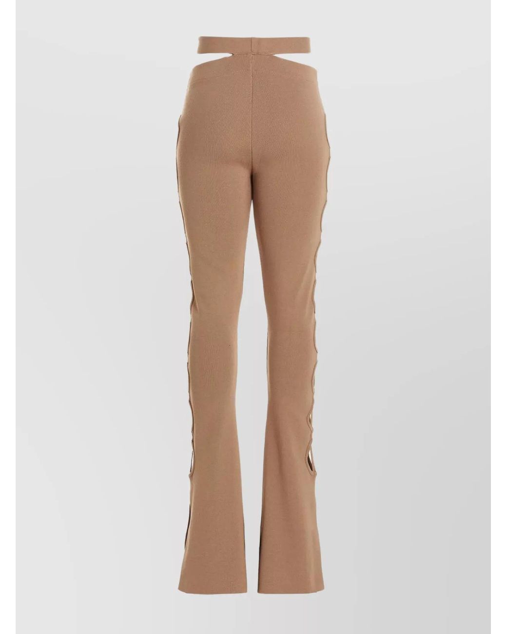 ANDREADAMO Natural Cutout Flared Trousers