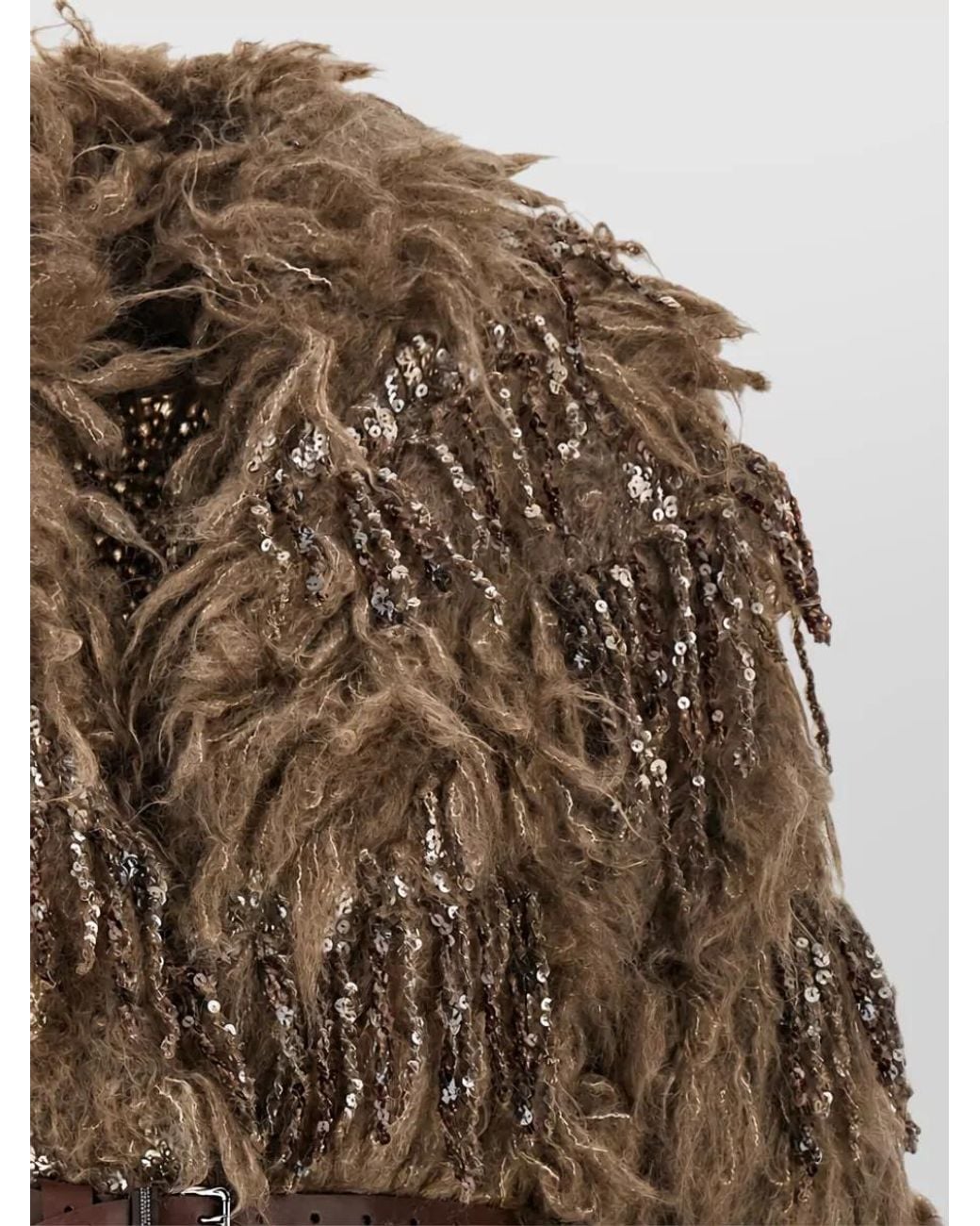 Brunello Cucinelli Natural Mohair Wool Long Cardigan