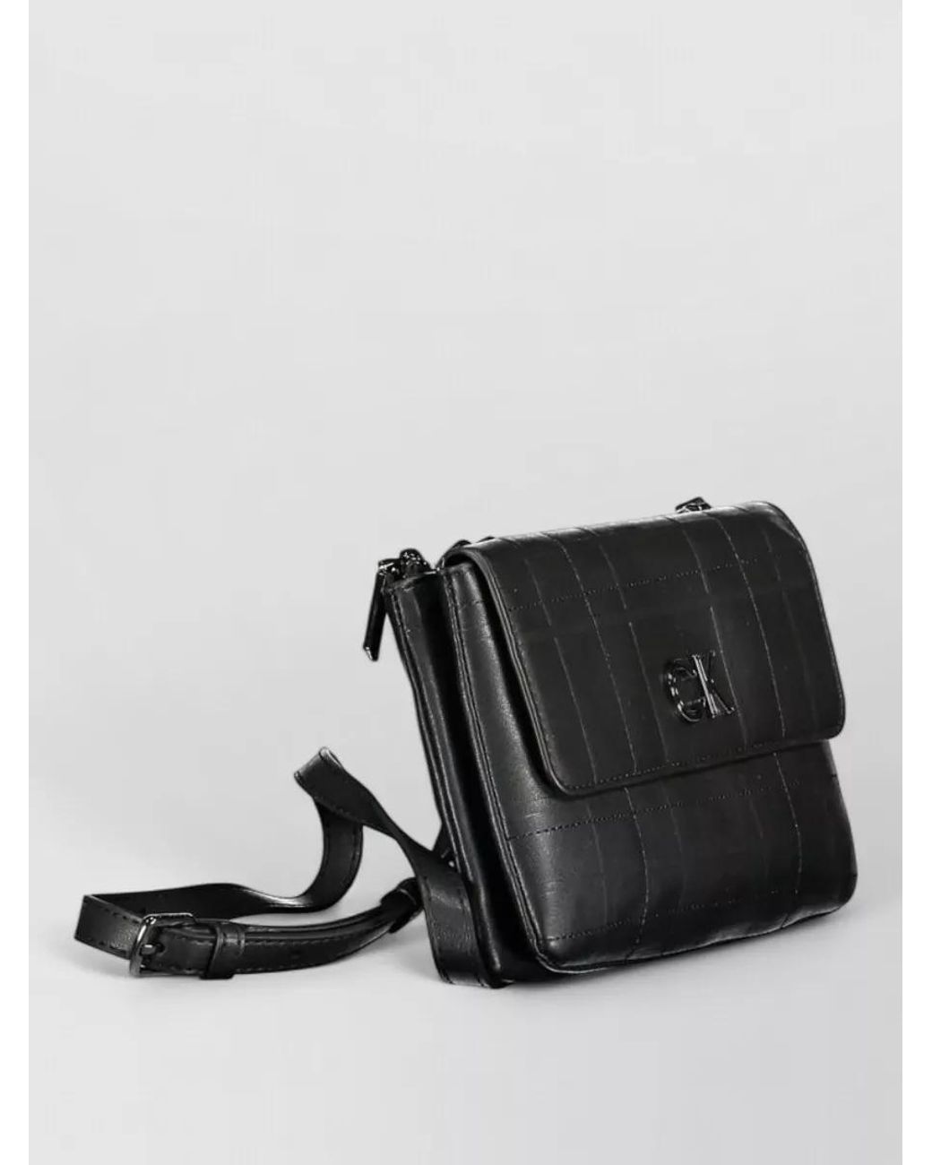 Calvin Klein Gray Quilted Shoulder Bag