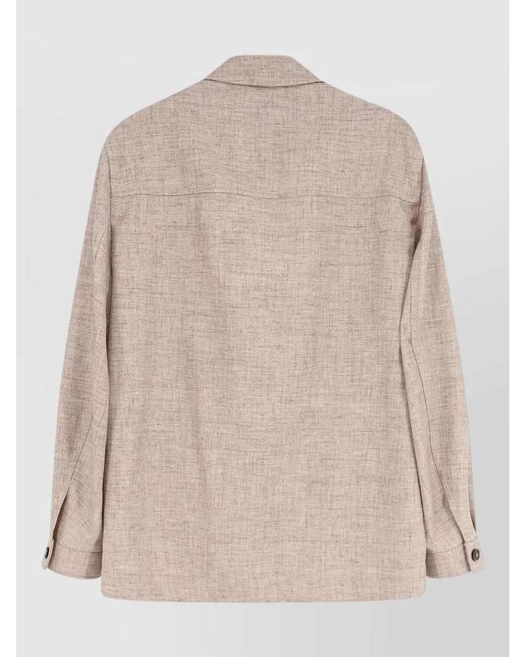 Boss Natural Virgin Wool Silk Linen Shirt Jacket for men