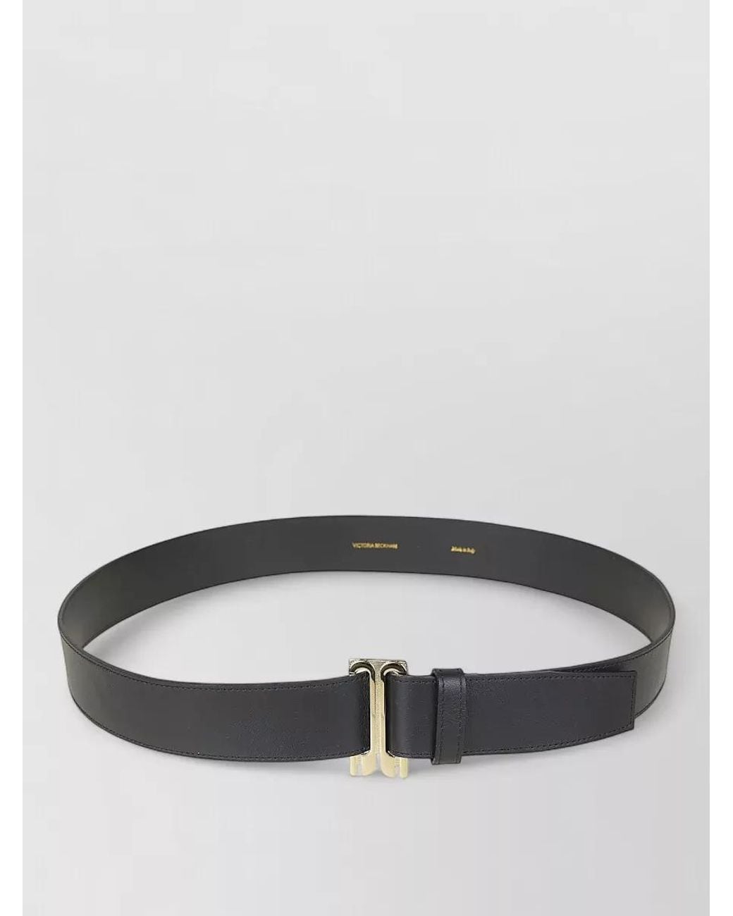 Victoria Beckham Gray Leather Belt