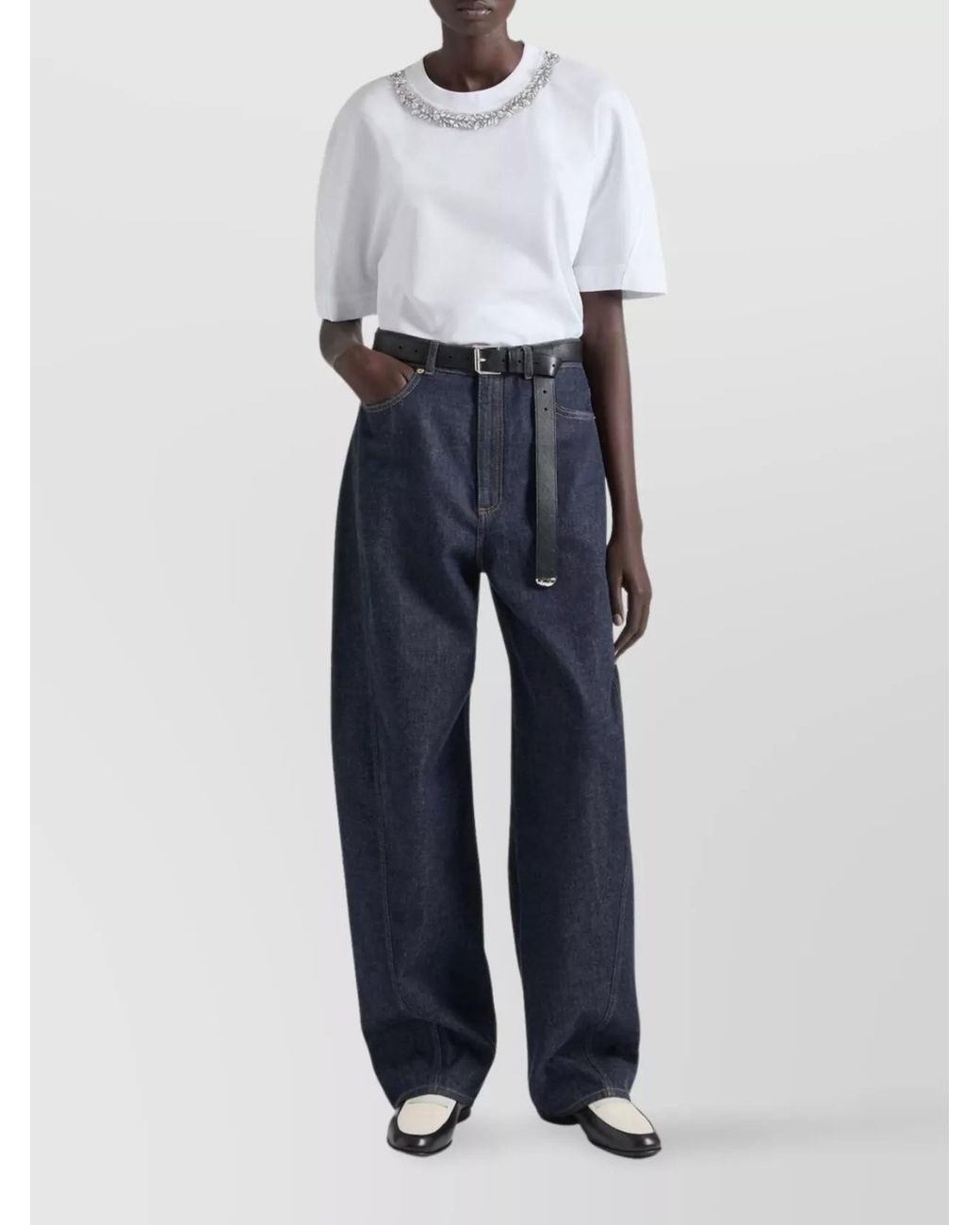 Givenchy Blue Denim Twisted Balloon-Leg Jeans
