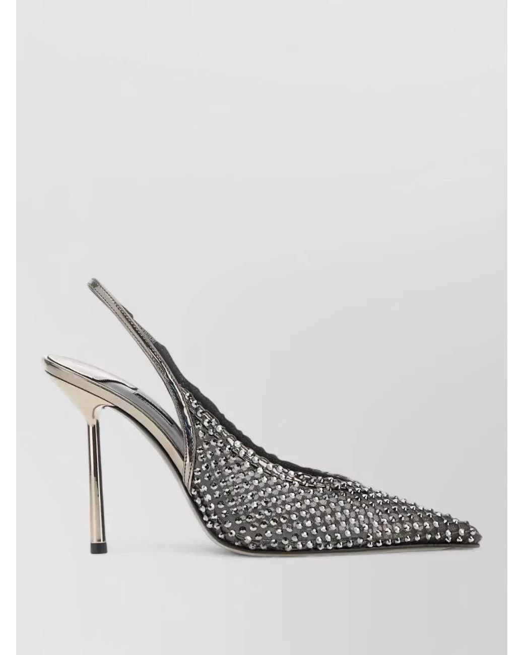 Le Silla Metallic Embellished Mesh Sandals