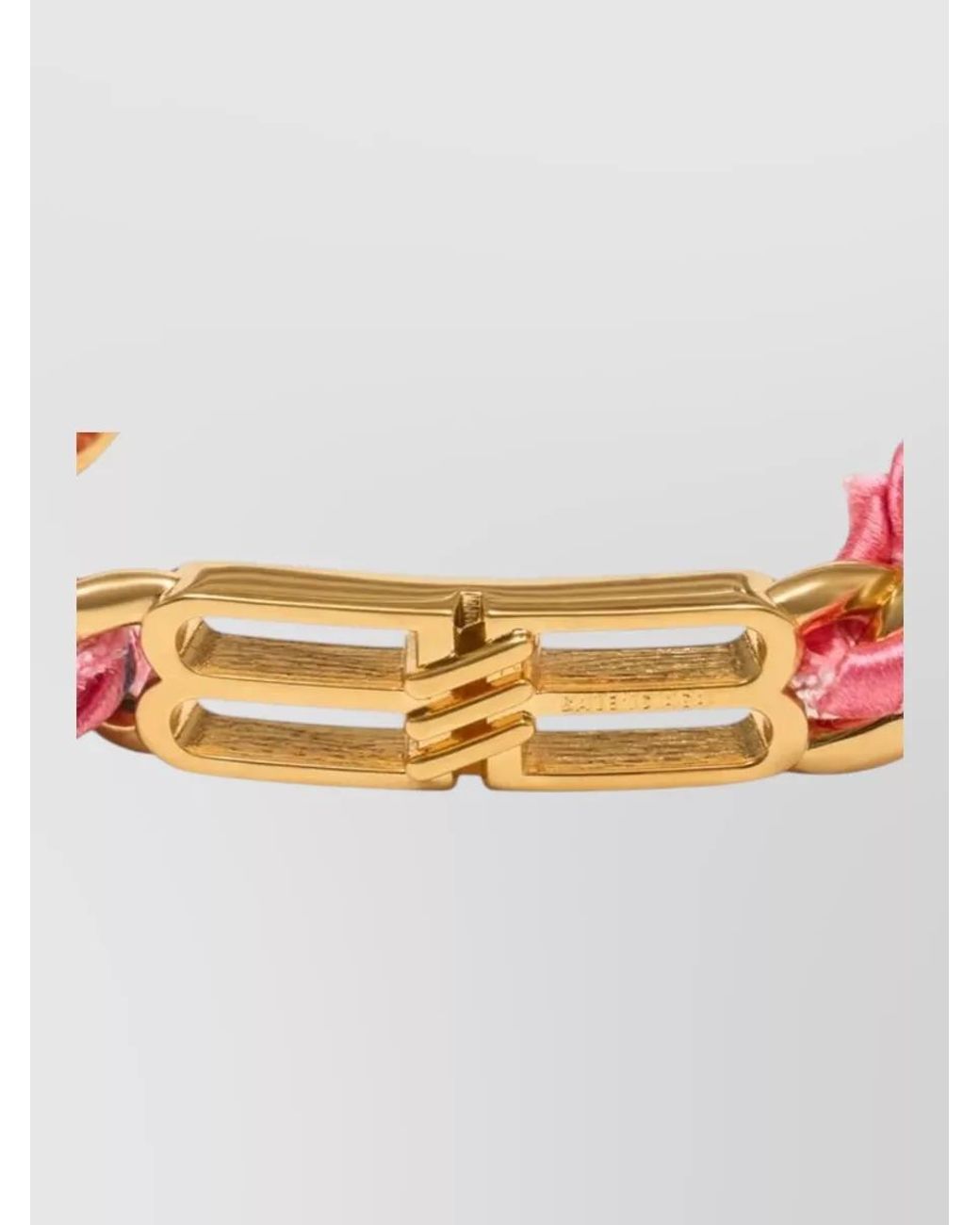 Balenciaga Pink Metal Ribbon Bracelet