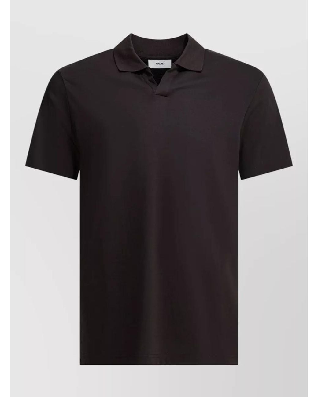 NN07 Black Organic Cotton Polo Shirt for men