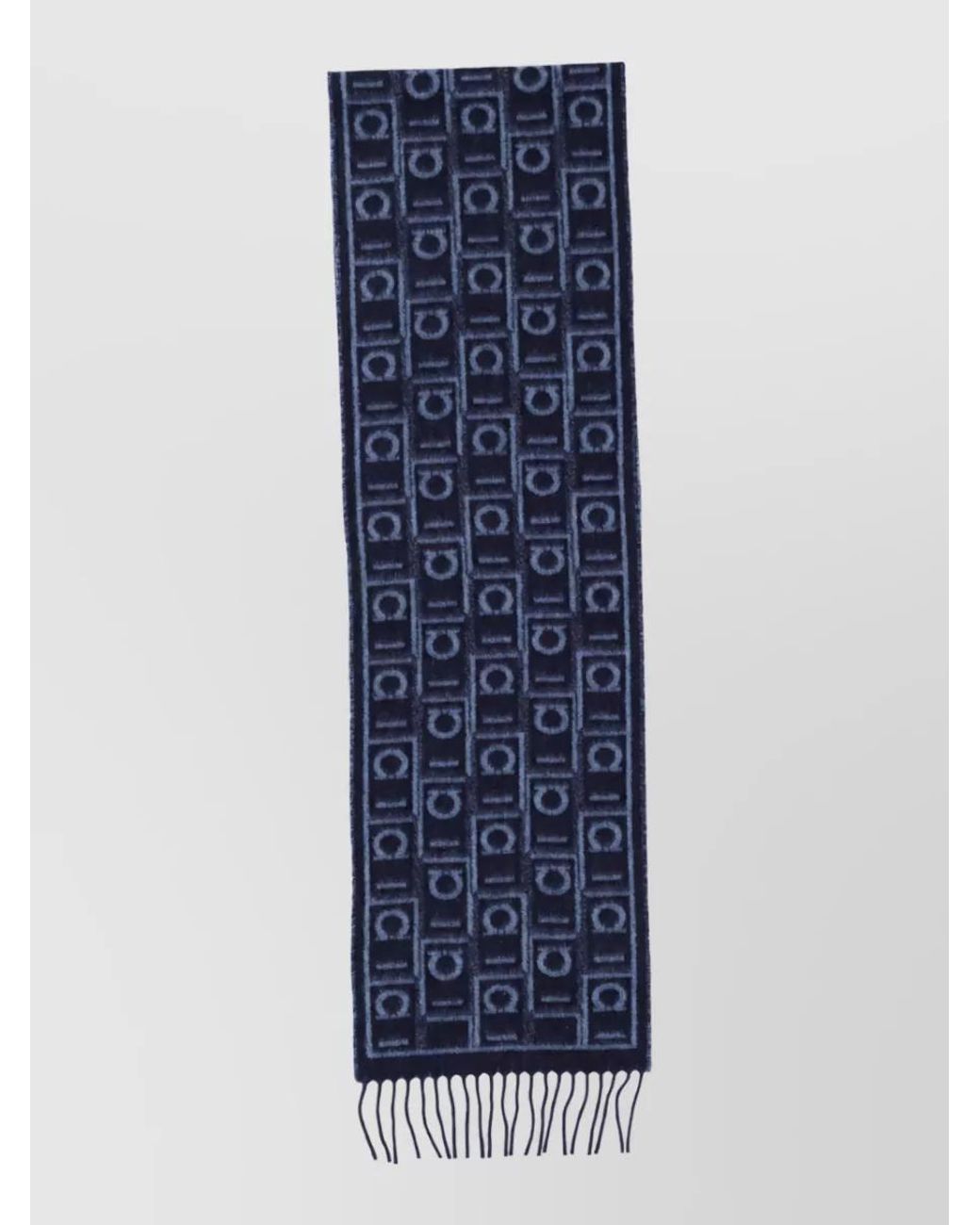 Ferragamo Blue Cashmere Scarf for men