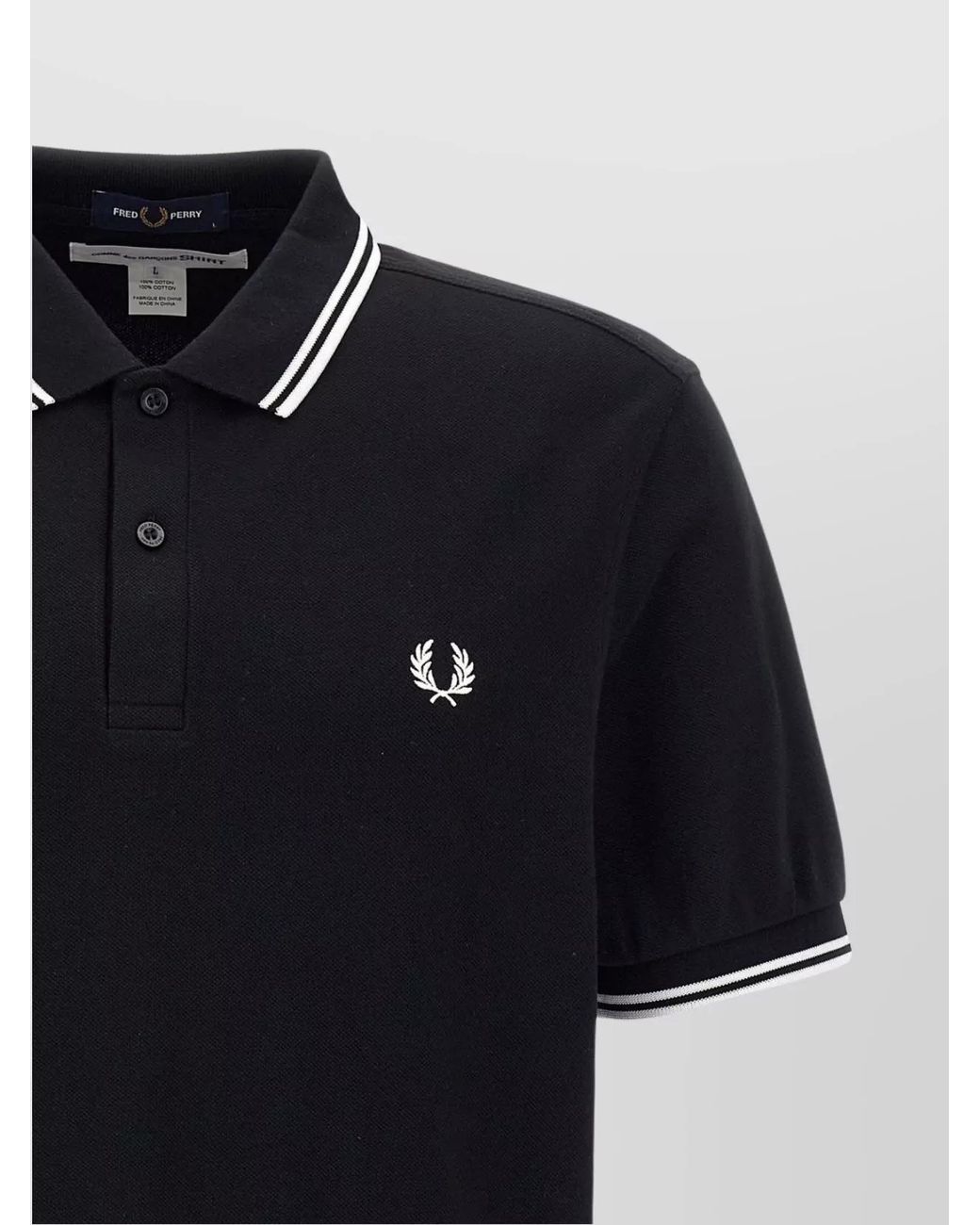 Comme des Garçons Black Cotton Short-Sleeve Polo Shirt for men