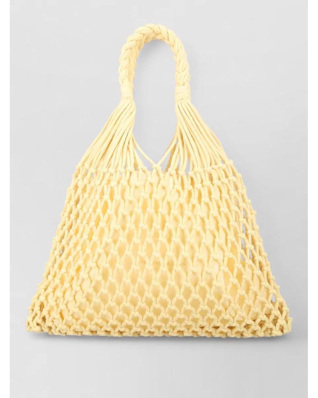 Frankie Shop Yellow Macramé Tote Bag