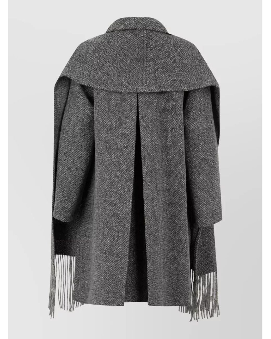 Weekend by Maxmara Gray Wool Coat With Scarf