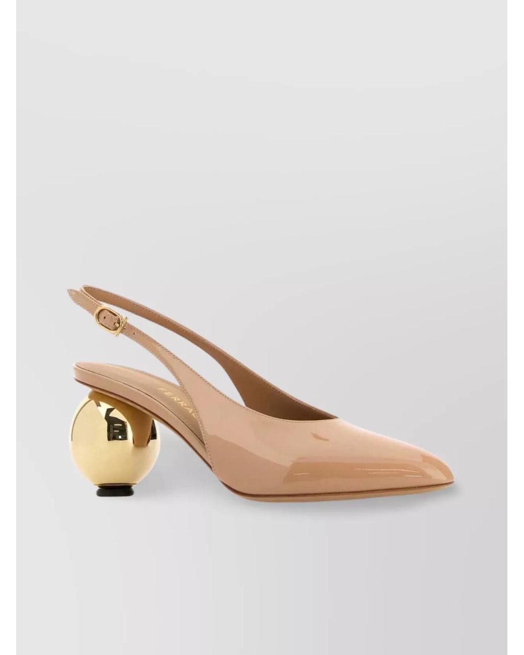 Ferragamo Natural Leather Tessie 70 Pumps