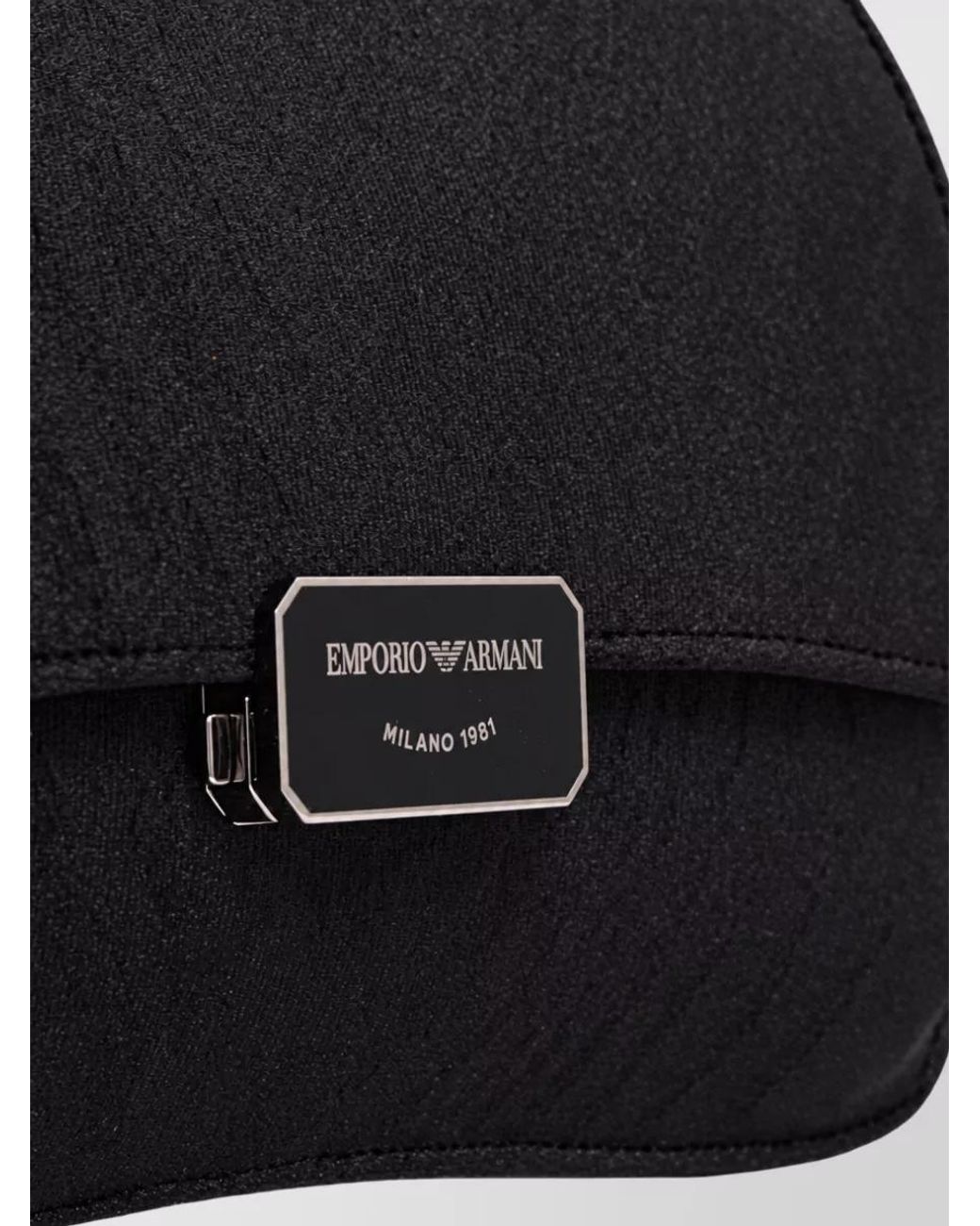 Emporio Armani Black Velvet Clutch Bag