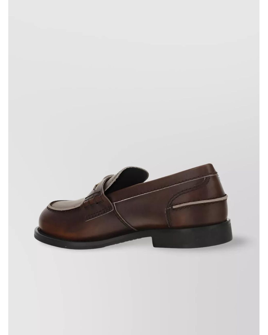 Miu Miu Brown Leather Penny Loafers