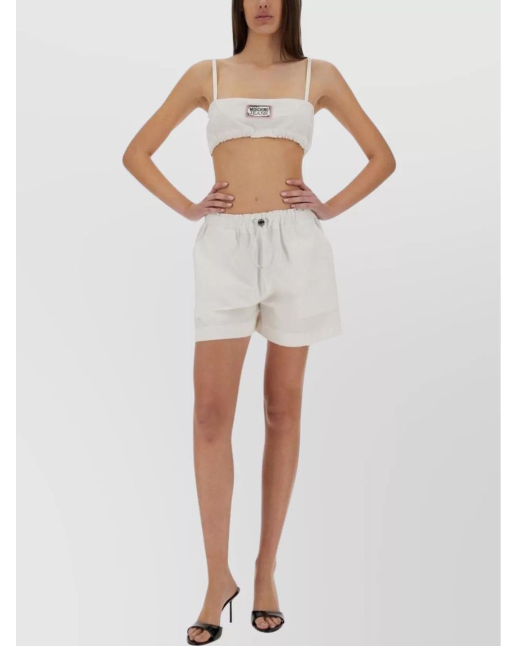 Moschino White Bandeau Top