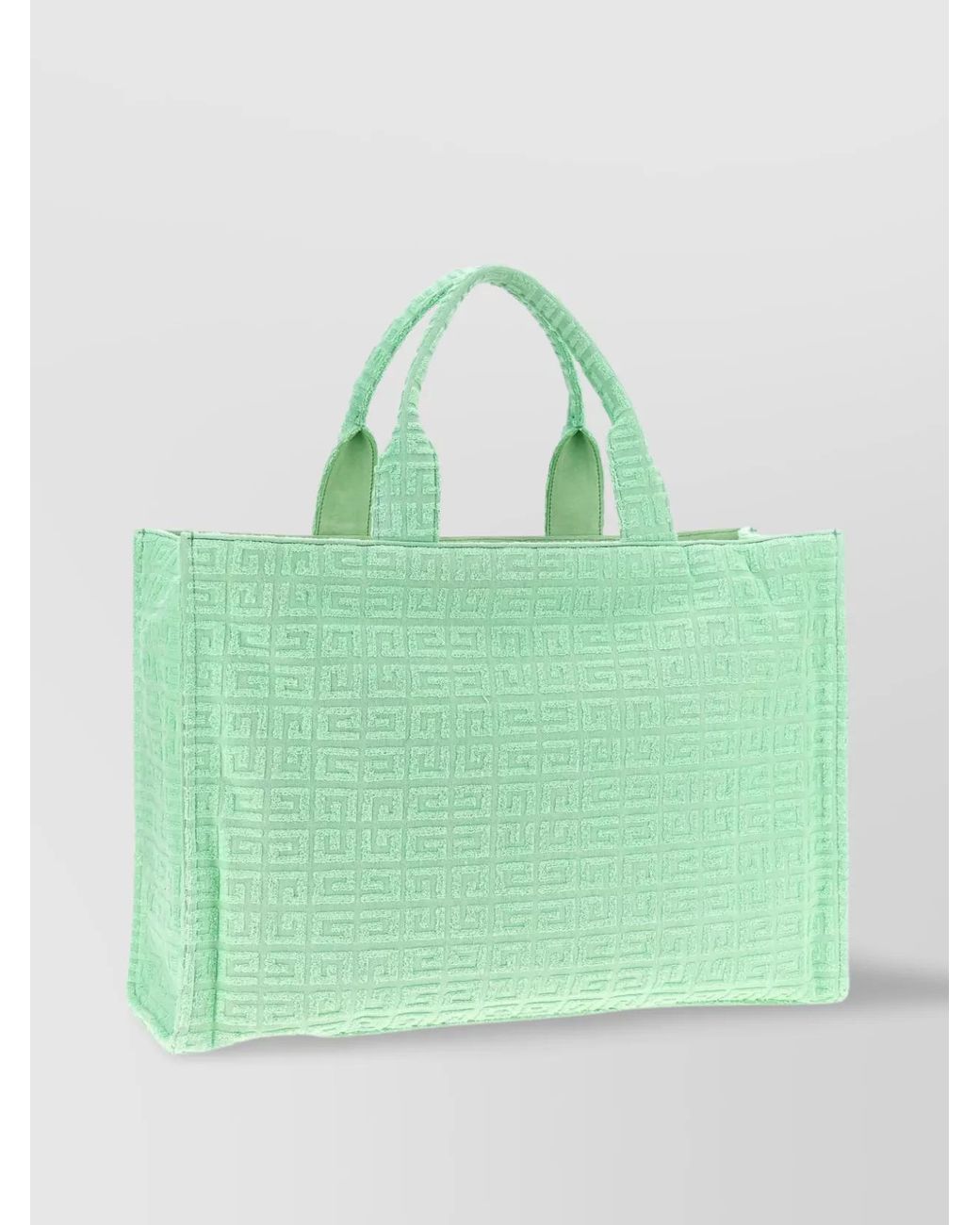 Givenchy Green Medium Cotton Terry Tote Bag