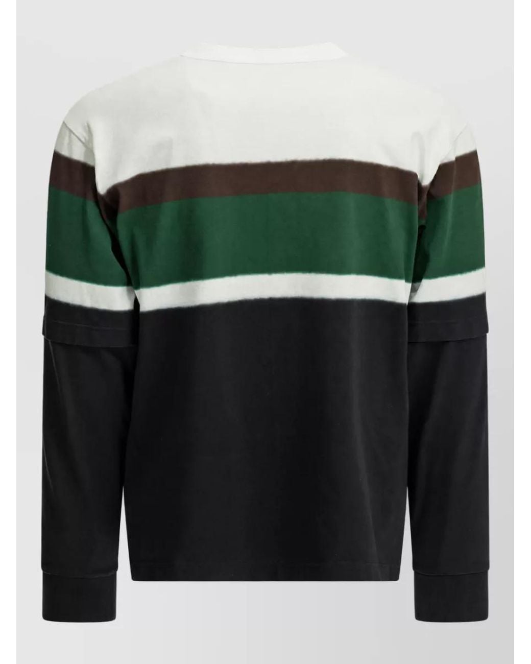 Sacai Green Cotton Crew-Neck T-Shirt for men